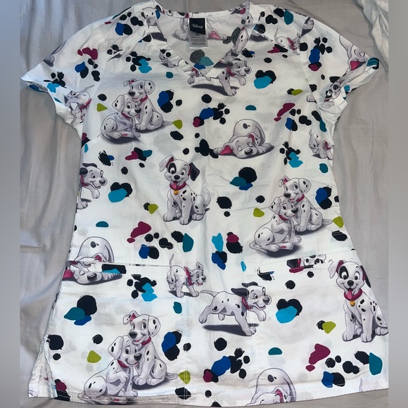 Disney Dalmatian scrub top xsmall - Picture 1 of 1